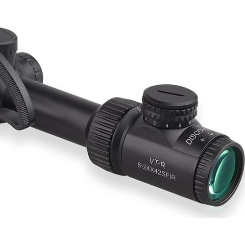 VT-R 6-24x42sfir, ruedas de paralaje lateral iluminado em 2 tamaños, retícula com cabo. 22, mira para rifle, pcp, caza