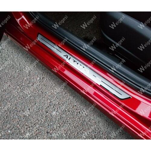 Car Stainless Steel Door Sill Scuff Plates Car Door Sill Protective Cover for NISSAN ALTIMA 2018-2020