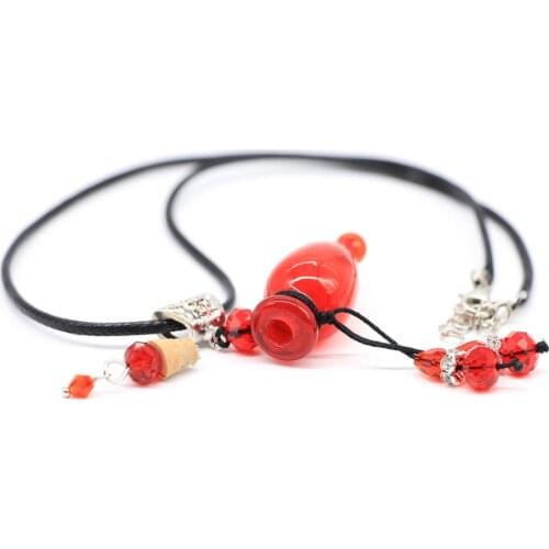 Women Water Droplets Transparents Glass Crystal Pendant&Necklace Essential Oil Pendant Aromatherapy Perfume Diffuser Pendant