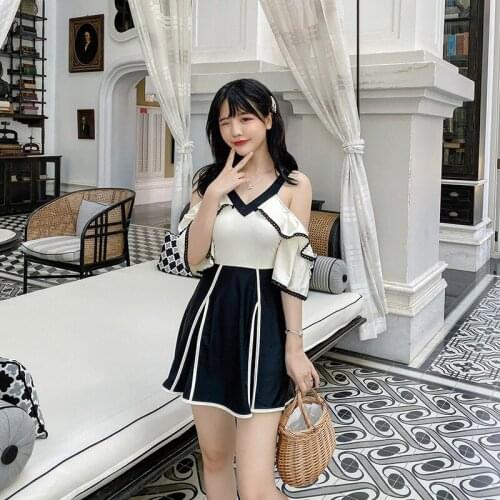 Womens Rash Guard Swimwear Clothes Female One Piece Swimsuit Sleeve Swim Suit Dress Beach Summer Red New Girl Ruffle Push Up