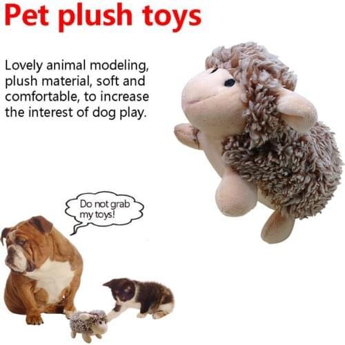 2Pcs Pet Chew Toys Plush Hedgehog Sheep Dog Sound Toys Dog Squeak Toys Dog Interactive Toys