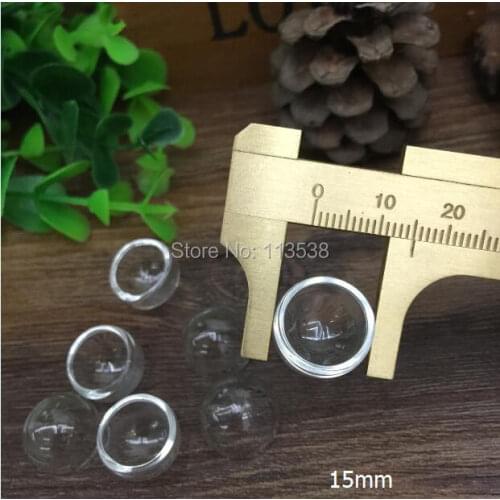 50pcs 15/20/25/30mm half round glass globe dome bubble glass Hemisphere Cover dome bottle vial pendant handmade jewelry finding
