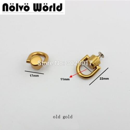 50pcs hardware accessories luggage on both sides of the screw D ring D buckle bag on both sides of the package chain metal edge