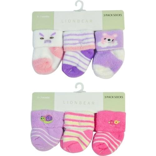 6pair/lot Newborn Terry Socks baby girl boy cotton 0-3 month Warm Elastic spring/autumn/winter infant for babies Accessories