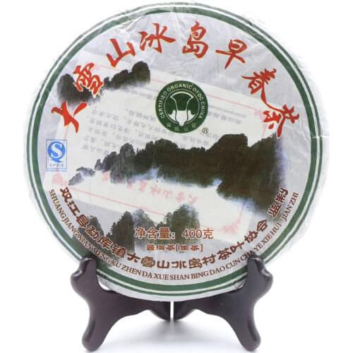 2014 Shen Puer Chinese Tea Cake Big Snowy Mountain Iceland Early Spring Sheng Puer Chinese Tea 400g
