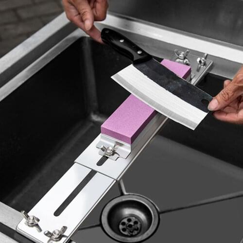 Double-side stone With Base newwhetstone sharpening stone sets Portable non-slip professional oil stone knives accessories