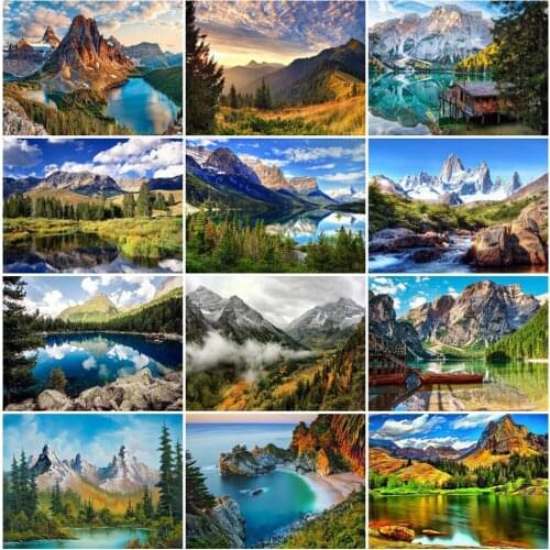 EverShine 5D DIY Diamond Painting Full Square Landscape Diamond Embroidery Lake New Arrival Picture Of Rhinestones Handicraft