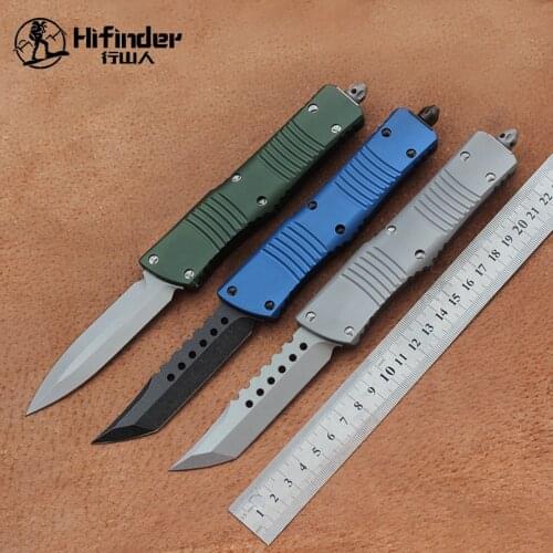 Hifinder hiking knives 5 kinds of color Made D2 blade Aluminum handle Survival EDC camping hunting outdoor kitchen Tool Key
