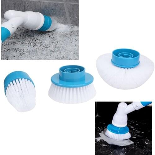 Hot 3Pcs Electric Cleaning Brush Heads Tile Bathroom Kitchen Multi-Purpose Uses Turbo Scrub Replaceable Brush Head Set