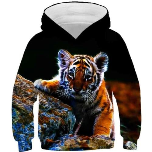 Fashion cool tiger hoodie boy/girl thin 3D sweatshirt hooded animal printed tiger hoodie sportswear jacket