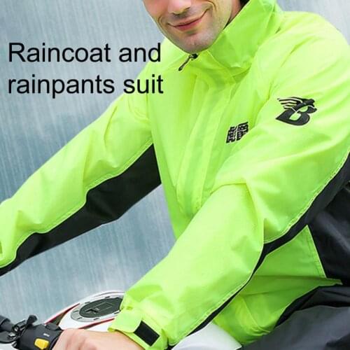 1Set Men Women Waterproof Poncho Raincoat Rain Pants Suit for Riding Fashion Portable Unisex Moisture-proof Warm Rain Jacket