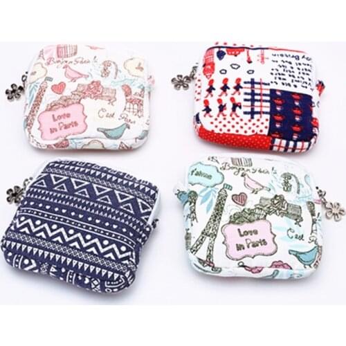 Card Holder Small Wallet Cute Sanitary Pad Organizer Holder Napkin Towel Convenience Bags Girls Purses Portemonnee Coin Purse