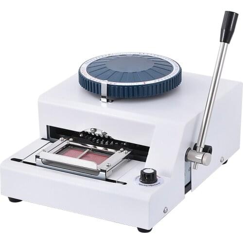 New Hot 68D credit card VIP card punch code machine manual one-way printer two adjustable (1/7 inch,1/10 inch) 68 characters