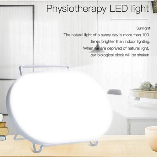 Oval White SAD Therapy Lamp 3 Modes Seasonal Affective Disorder Phototherapy 6500K Simulating Natural Daylight