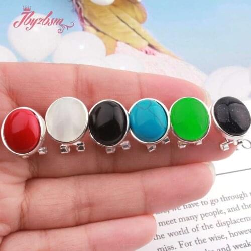 10x12mm Oval Coral Agates Jades Natural Stone Beads Fashion Jewelry Hook Earring For Woman Valentines Day Festival Gift 1 Pair