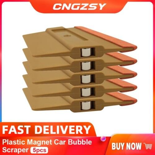 5pcs Plastic Magnet Car Bubble Scraper Window Film Tint Squeegee Carbon Fibre Vinyl Films Wraps Application-tool Applicator 5A86