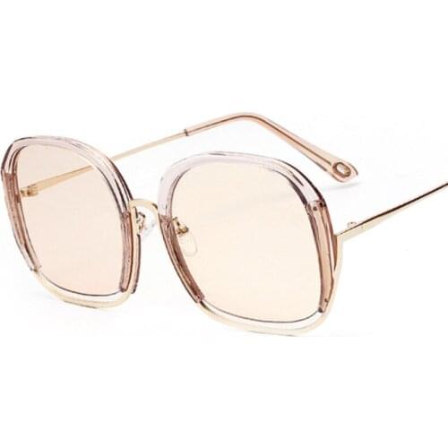 Veshion Half Frame Hollow Square Sunglasses Men Women Fashion Shades UV400 Vintage Glasses