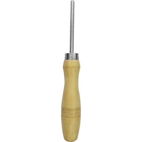 Heavy Duty Racket Awl Straight Stringing Tools Wooden Handle String Guiding