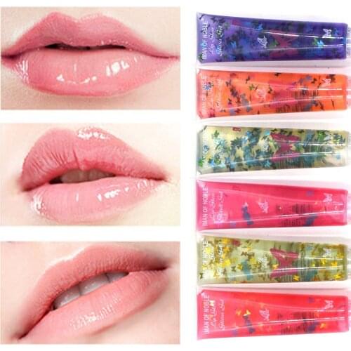Transaprent Fruit Burst Lip Oil Scented Lip Gloss Plumping Lip Gloss Scented Lip Jelly Moisturizer Shiny Vitamin E Mineral Oil