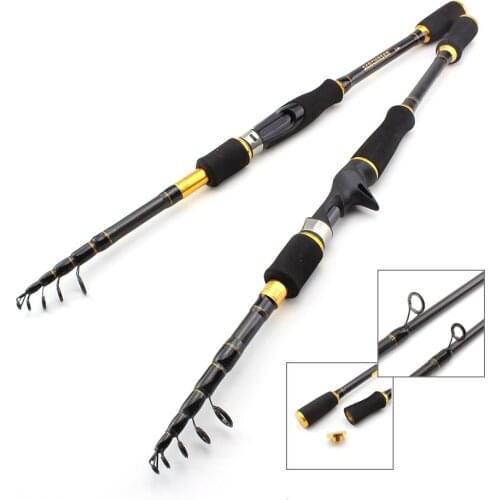 1.8m 2.1m 2.4m 2.7m carbon lure Rod 7-28g Lure Weight Telescopic Spinning Casting Rod Portable Travel Fishing Rod fishing fish