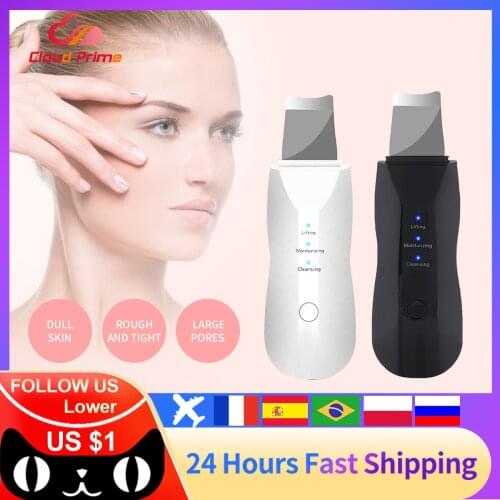 Vibrate Deep Face Cleaning Skin Scrubber Remove Dirt Blackhead Reduce Wrinkles Facial Lifting Peeling Tool Ultrasonic Shovel