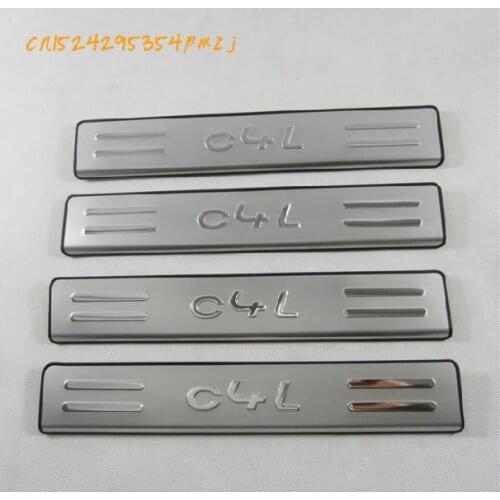 High quality stainless steel Scuff Plate / Door Sill For 2013 Citroen C4 L C4