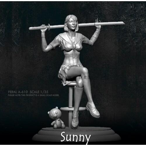 1/35 Resin model kits figure beauty colorless and self-assembled A-610