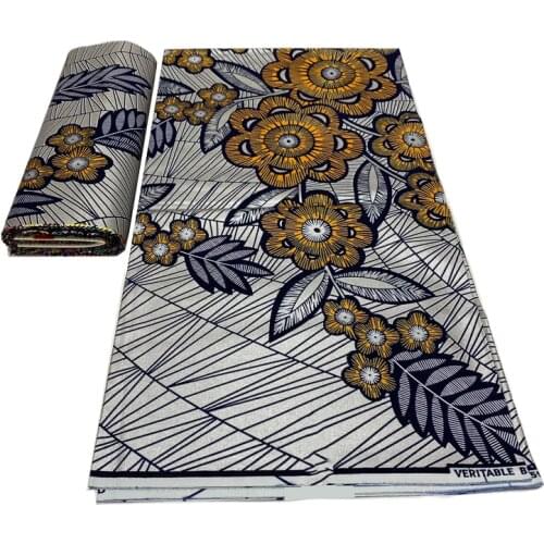 100%Breathable Real Ankara Wax African Printed Cotton Fabrics By The Yard Veritable Nigerian Dress Material For Sewing VL 264