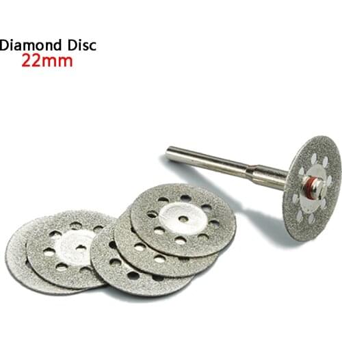 10pcs 22mm diamond disc diamond grinding wheel dremel cutting disc abrasive sharpening tools mini drill rotary tool accessories