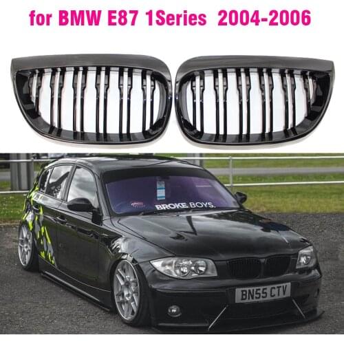 Shiny Black M Styling Racing Grills Sport Kidney Grille Grill For BMW 1 Series E87 2004 2005 2006