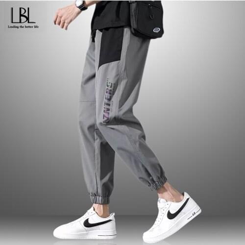 New Fashion Mens Print Loose Casual Pockets Pants 2021 Hip Hop Male Breathable Joggers Pants Streetwear Man Large Size Trousers