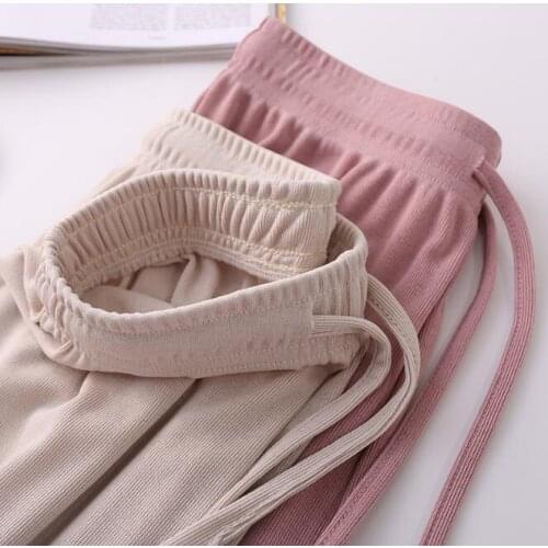 Wide-leg pants womens summer mopping pants 2021 new high-waist slimming all-match casual pants loose straight-leg pants