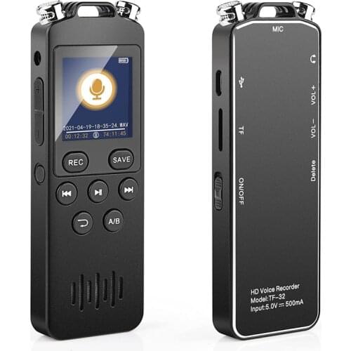 Digital Voice Recorder 1536kbps Mini Audio Recorder for Lectures, Meetings Interviews，USB Files Transferred MP3 Player HISTARSHI