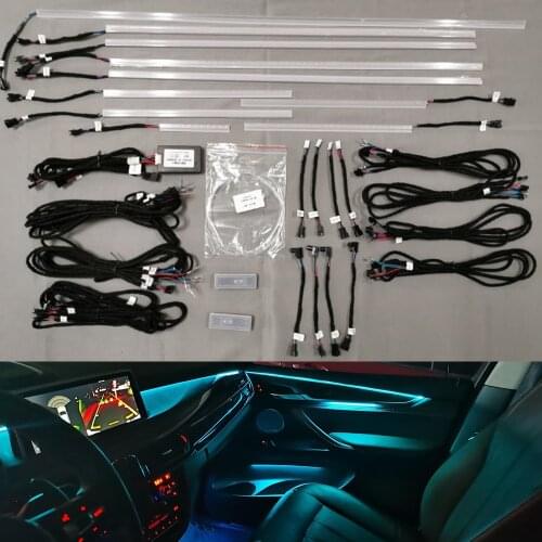 For BMW X5/X6 8/9/11 colors car decorative auto ambient light led strip for F15/F85/F16/G05/G06 tuning car accessories neon lamp