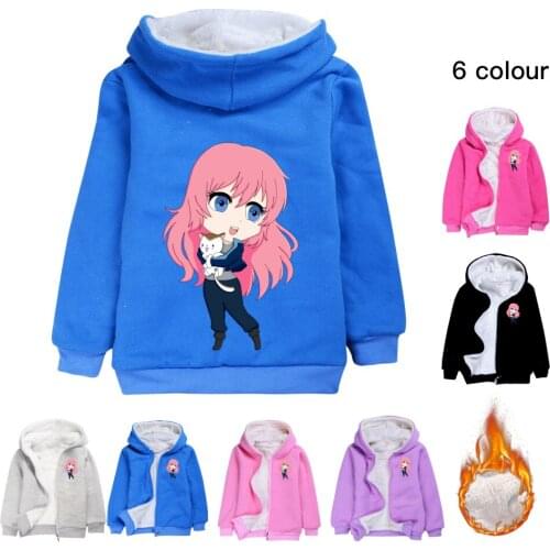 Cardigan zipper heavy coat Fashion cartoon me contro te baby jacket cat Cotton toddler girls coat as winter Outerwear