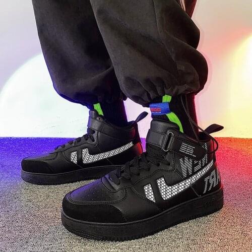 2021 autumn men Sneakers men Shoes Platform Laser Reflection color Casual Vulcanize Shoes 44