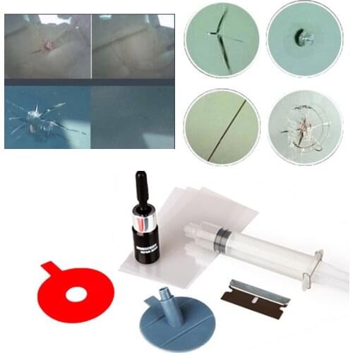 DIY Car Window Glass Repair Kit Auto Windshield WindowScreen Crack Hole Damage Restore Polishing Tool Resin Filter
