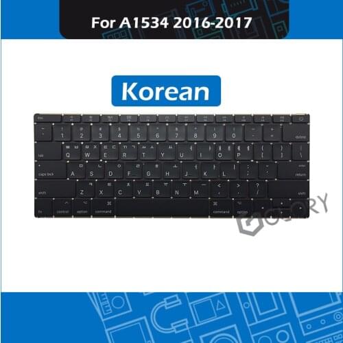 Laptop A1534 Keyboard Korean Layout For Macbook Retina 12" A1534 Kr keyboard Replacement 2016 2017 Year EMC 2991 3099