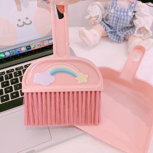 New Mini Sweeping Cleaning Brush Small Broom Dustpan Set Cute Little Broom Suit