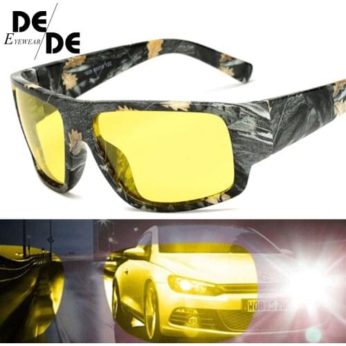 Hot Night Vision Glasses Male Anti-glare Polarized Sunglasses Men Women Driving Glasses Yellow Driver Eyewear 1028 130