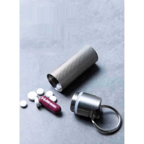 GY Pure Titanium Portable Medicine Box Waterproof Bin Sealed Moisture-Proof Mini Medicine Bottle Medicine Pot Titanium Alloy