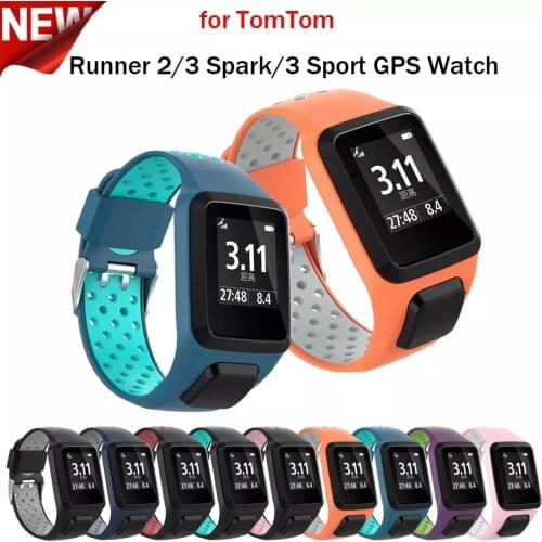 Hot Silicone Replacement Wristband Watch Band Strap For TomTom Runner 2 3 Spark 3 GPS Sport Watch Tom 234 Series Soft Smart Band