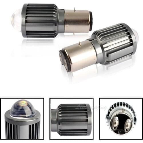 1pcs H6 BA20D Led Motorcycle Headlight Bulbs Moto 6000LM Hi Lo Beam Lamp Scooter Accessories 3000K Yellow 6000K White 12V
