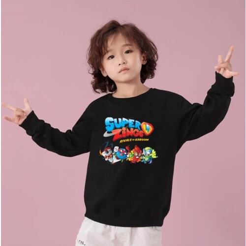 Casual O-Neck New Child Game Super Zings Sweatshirts Cartoon Printed Kids Superzings Sportswear Baby Boys Girls Hoodie Pullover