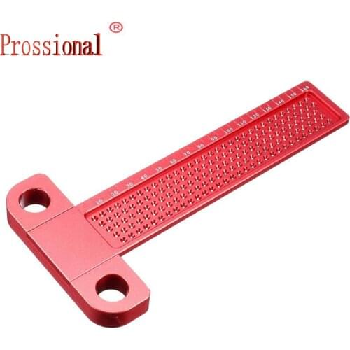 Aluminum Alloy Precision Woodworking T-type 100mm/160mm /260mm Scribe Mark Measurement Tool Cross-calibration Ruler