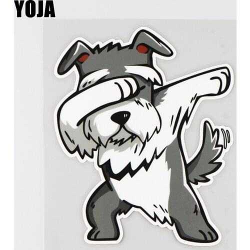 YOJA 11.6X14.4CM Funny Cartoon Fashion Animal Pattern Vinyl Decal Car Sticker Dancing Dog 19A-0119
