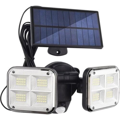 Bright Solar Lights Waterproof Outdoor Indoor Solar Lamp with Adjustable Head Wide Lighting Angle Motion Sensor