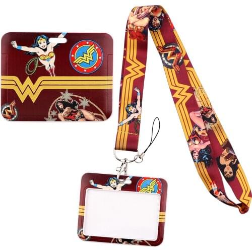 1pcs ZF2992 Movie Character Women Lanyard Card ID Holder Car KeyChain ID Card Pass Gym Phone Badge Kids Key Ring Holder Jewelry