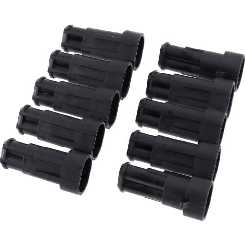 10pcs/set 2 Pin Way AMP Super seal Waterproof Electrical Wire Connector Plug