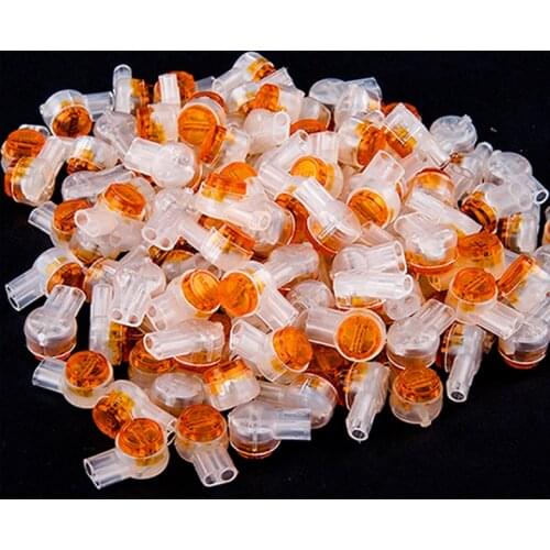 100pcs cable Connector K2 Crimp Connection Terminals K2 Connector Waterproof Wiring Ethernet Cable Telephone Cord Terminals